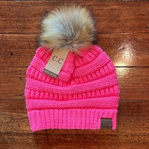 NWT C.C Exclusive Beanie Cap in Candy Pink